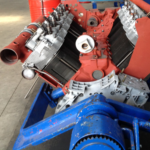 Deutz diesel engine being servist on